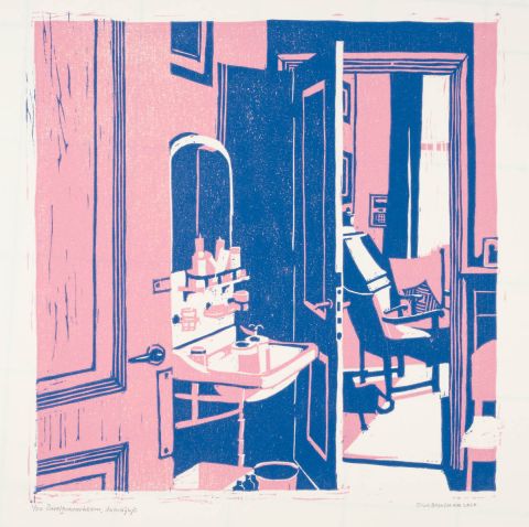 Euvelgunnerheem, doorkijkje I 2020 I houtsnede