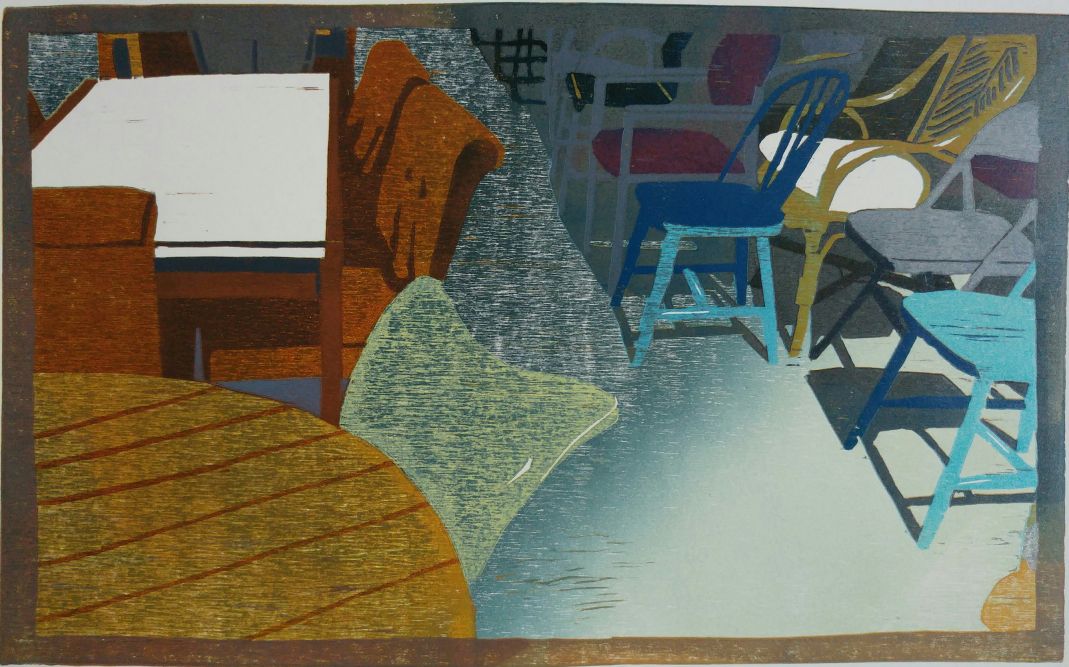 Stoeltjes I 2018 I houtsnede