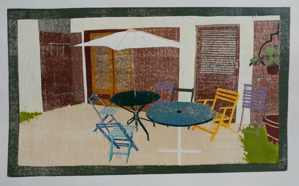 Terras F. I 2019 I houtsnede