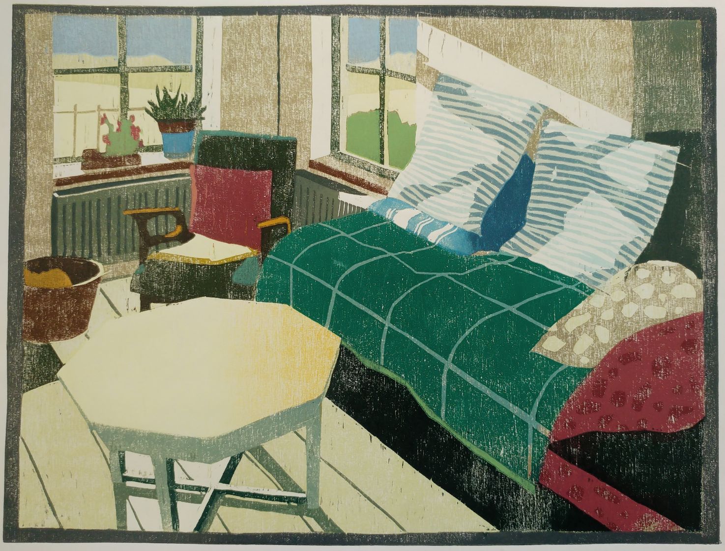 Zonlicht bij S. I 2019 I houtsnede