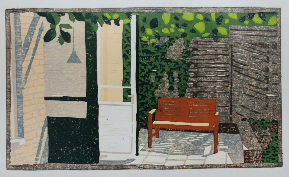 Tuin Coehoornsingel I 2018 I houtsnede